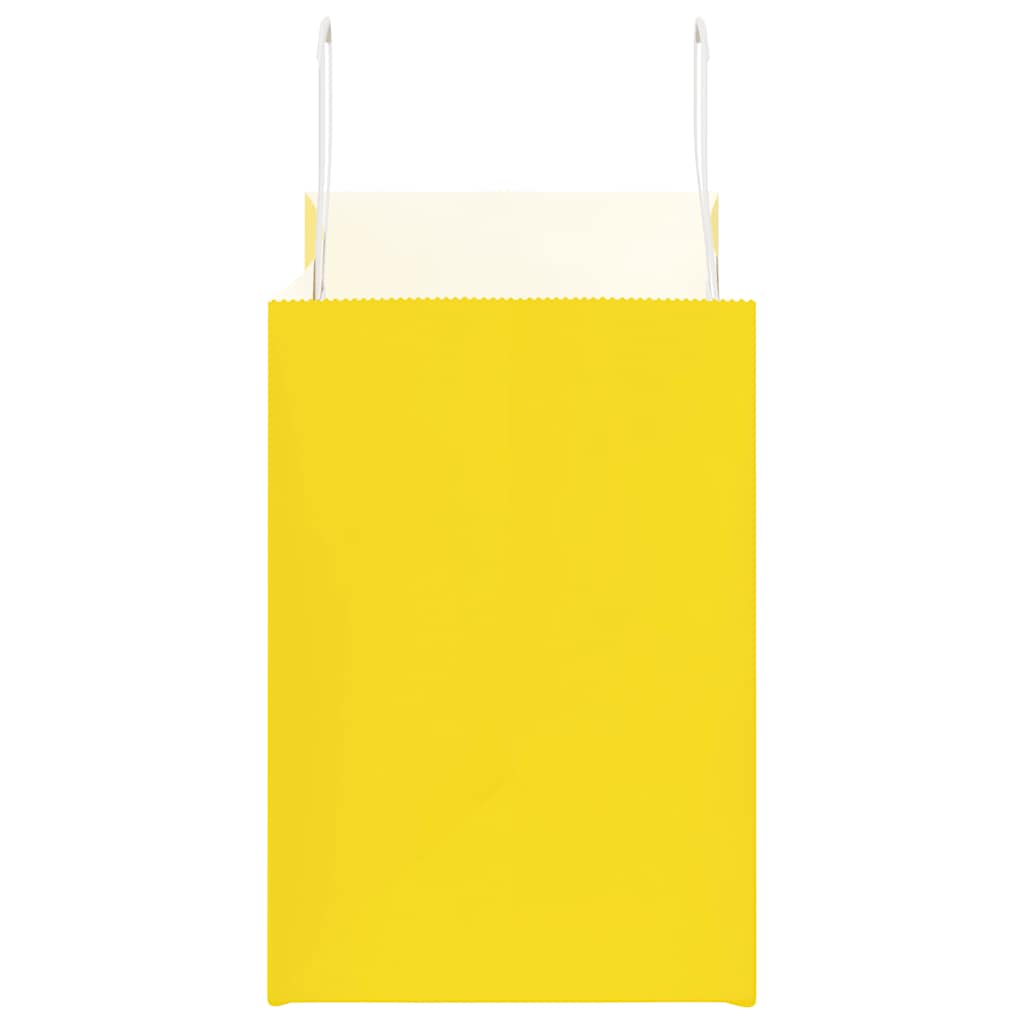 Paper Carrier Bags 50 Pcs with Handles Yellow 32x17x25 Cm
