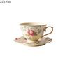 Gold-plated Rose Texture Ceramic Cup&saucer Dining Table Coffee Mug Milk Tea Mugs Afternoon Tea Teacup Fruit Juice Container