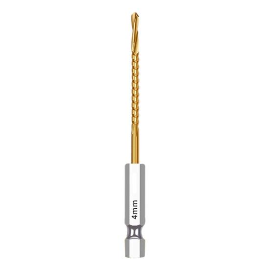 Titanium Coated HSS Twist Drill Bits, 3-10mm Serrated Side Cutting Drill Bit, Hex Shank Serrated Cutting Drill Bits, Drill Bit Woodworking Tools,