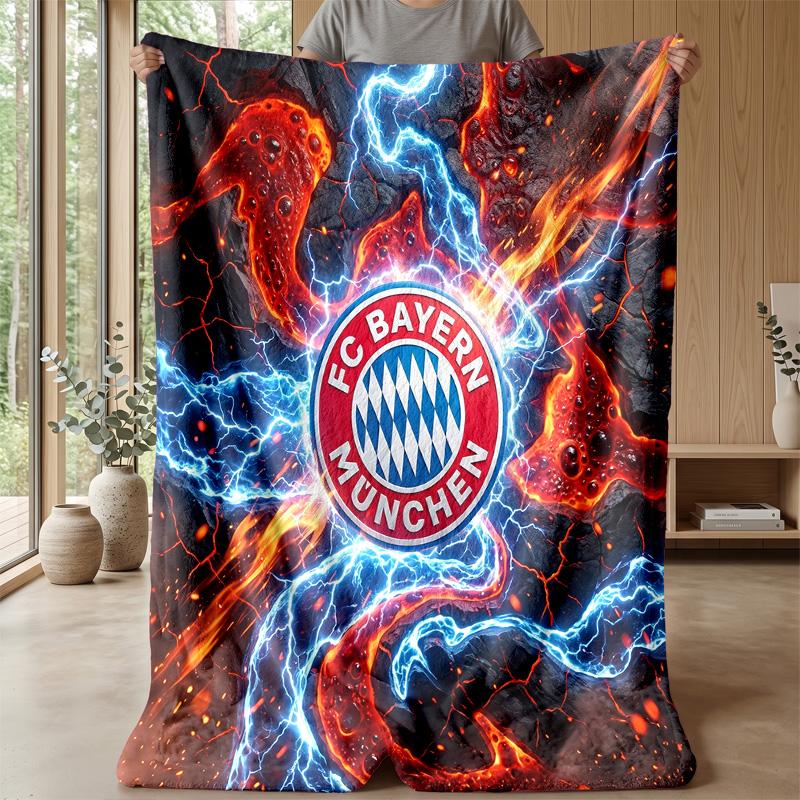 Bayern Munich Theme Blanket Soft Flannel Blanket Plush Throw Blanket Cozy Sofa Bed Blanket for Home Decor