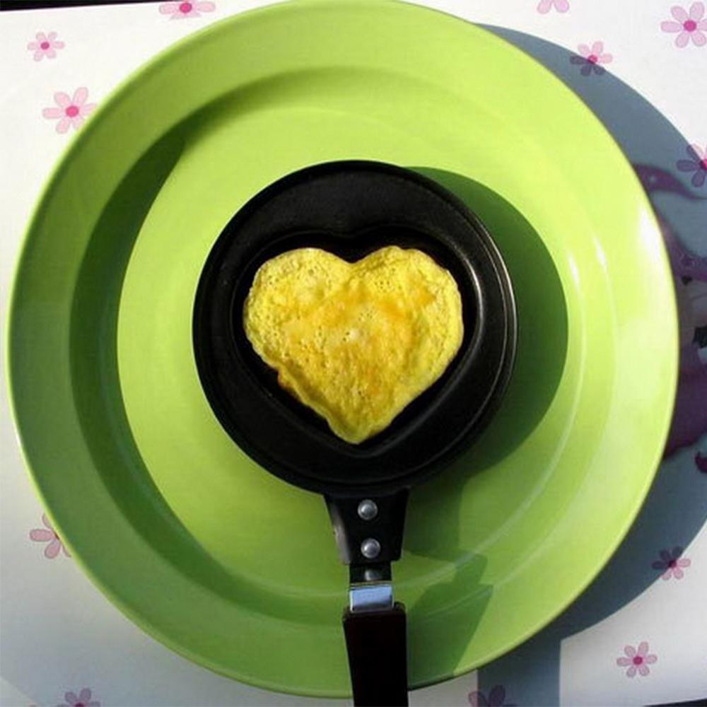 Mini krásná pánev ve tvaru srdce Pánev na smažená vejce Nepřilnavá pánev na snídani pánev Love omeleta