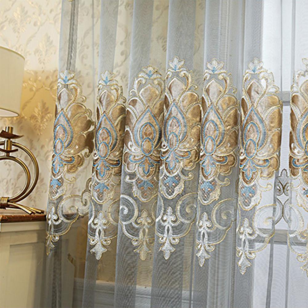 1PC Nuan Series 10-20% Blackout European Style Embroidered High-end Atmospheric Sheer Curtain for Living Room Bedroom Home Decor