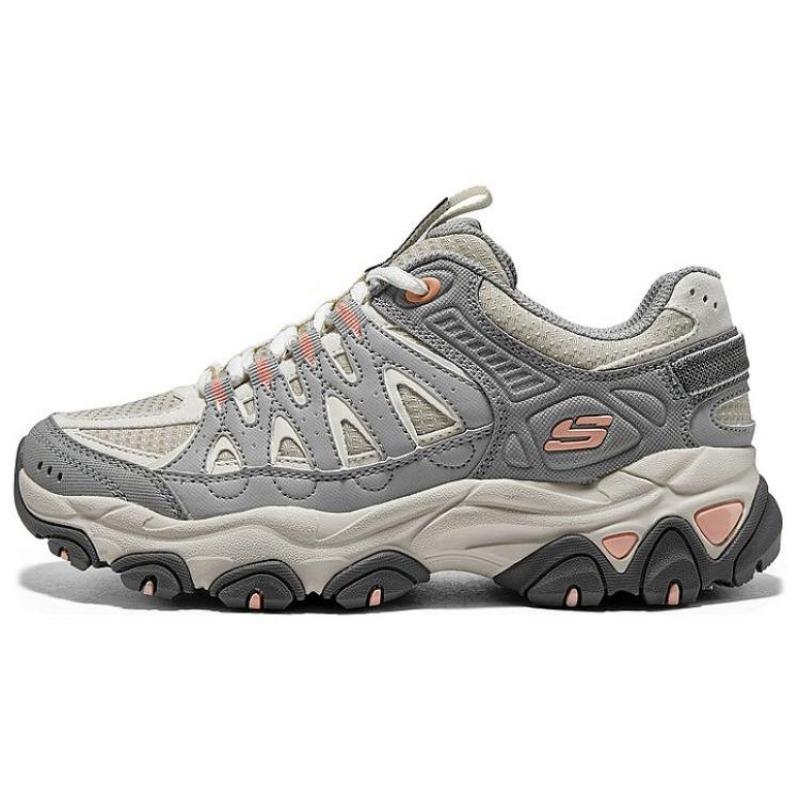 Skechers D Lites Women Low Functional Outdoor Shoes White Gray 180172-NTGY 37.5