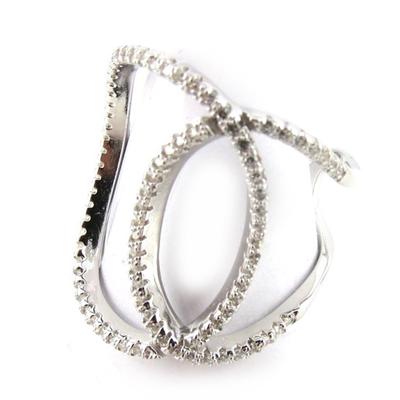 White 'Sissi' Silver Ring