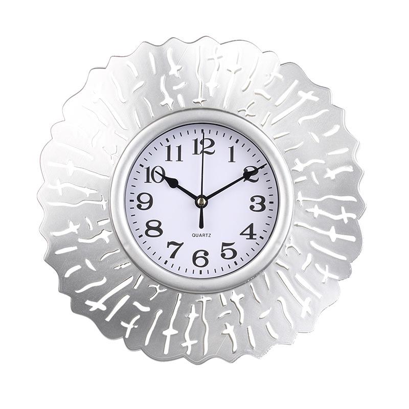 Clock Living Room Simple 25cm Inch Wall Hanging Home Creative Wall Clock Light Luxury Plastic Hanging Watch
