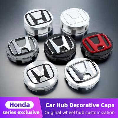 4Pcs Car Hub Cap Wheel Center Cover Decoration Accessories For Civic Fit Jazz Accord Pilot CRV Odyssey Passport City HRV