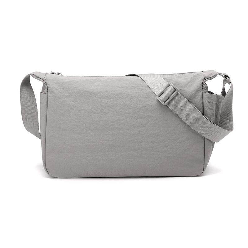 Multi-Pocket Nylon Messenger Bag with Zipper Closure Casual Crossbody Shoulder Purse for Men Daily Travel