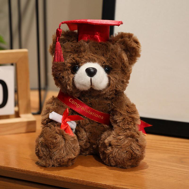 Graduation Bear Plush Toy with Doctor's Hat - Commemorative Teddy Gift
