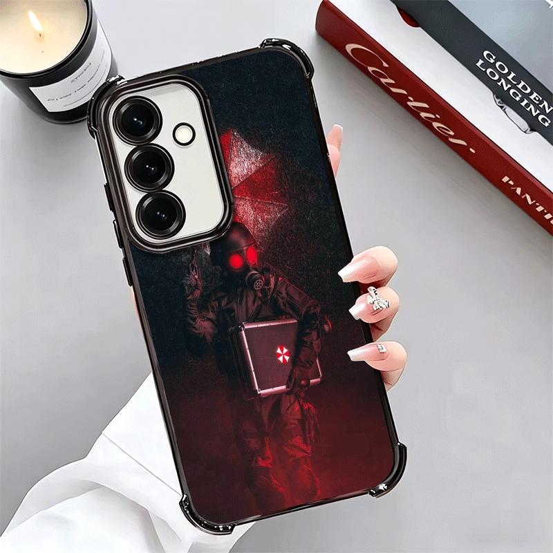 R-Resident-Evil Game Plating Phone Case For Samsung A17 A07 A37 A57 A16 A56 A15 A55 A14 A54 A13 A53 A26 A36 A25 A35 A24 A34 A23