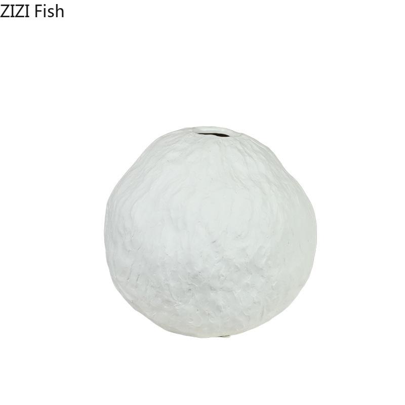 Creative Round Ceramic Vase Abstract Round Plant Pots Table Decoration Flowers Arrangement Floral Vases Room Aesthetic Decor