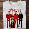 חדש פופולרי MANESKIN חולצת כותנה לבנה שרוול קצר כל המידות AH1257 חולצת טי יוניסקס