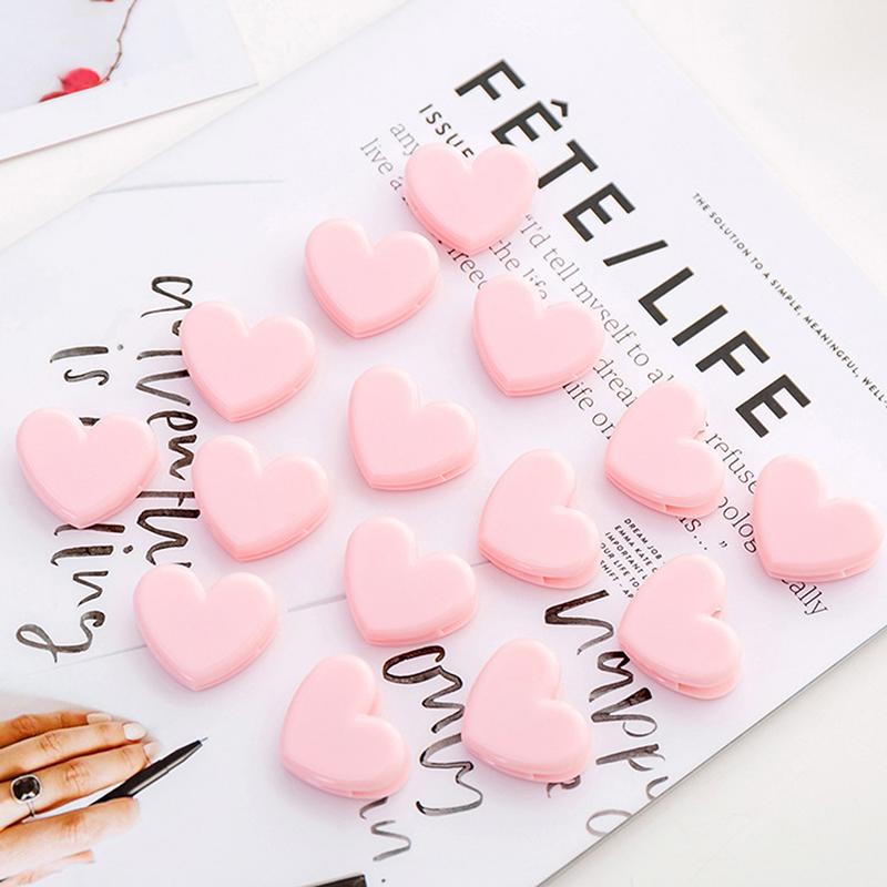 10Pcs Heart Shape Bulldog Grip Clips Food Bag Sealing Clamp Paper File Ticket Binder Photo Organizer Kitchen Office School