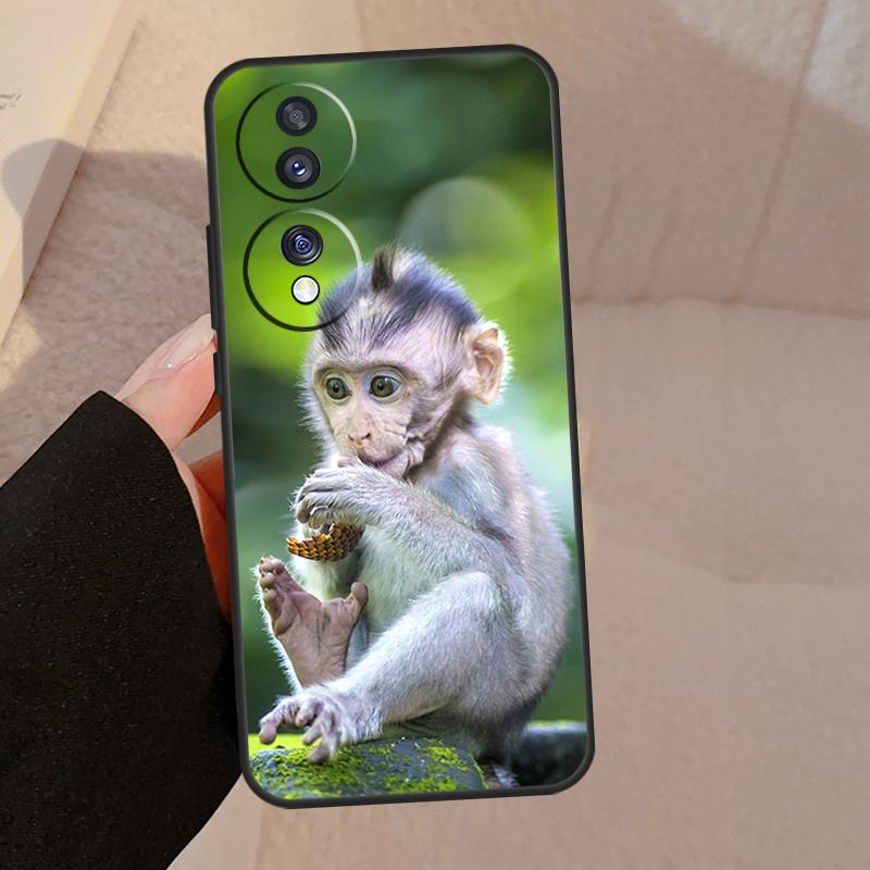 Cute Baby Monkey Animal Case For Honor X9b X9a X8a X7a X6a X6 X7 X8 X9 8X 9X Honor Magic 5 Pro 50 70 90 Lite Cover