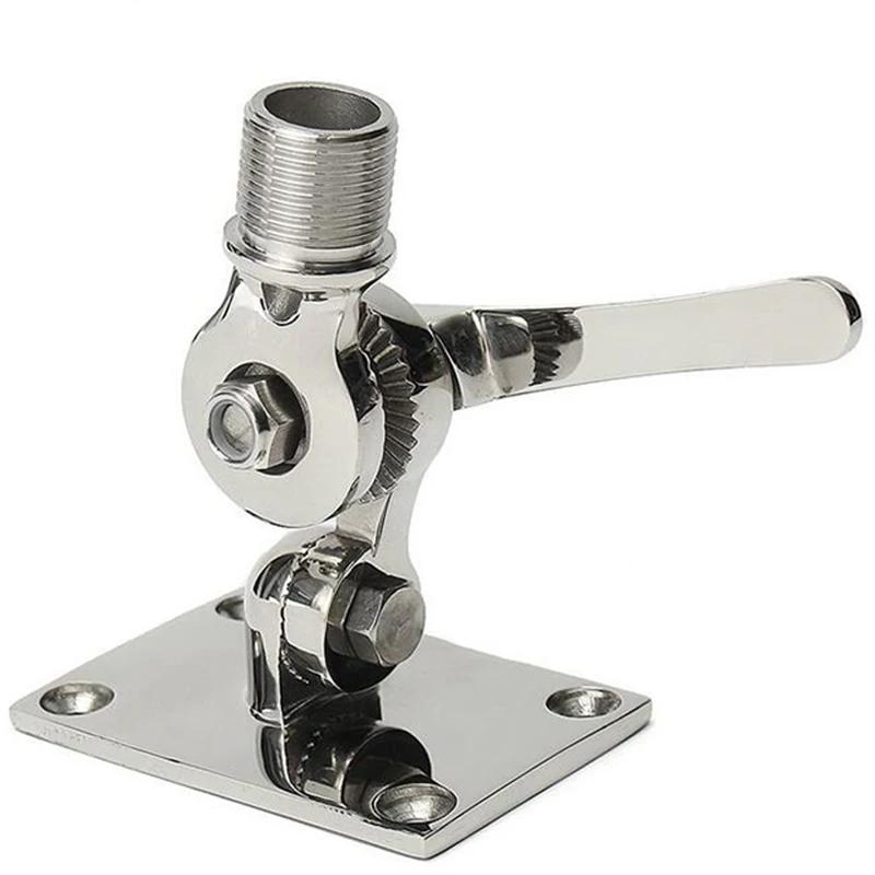 1 piece Antenna Marine Hardware Yacht Antenna Base Mount Dual Axis Adjustable Base Rustproof Aerial Stainless Marine 316 Steel