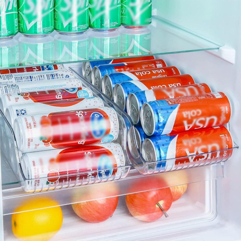 1/2 Tier Soda Can Dispenser Large Capacity Refrigerator Storage Rack Fridge Can Holder  Pantry