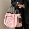 Small Design Retro Art Gothic Letter Large Bag Embroidery Large Capacity Chain One Shoulder Handheld Tote Bag