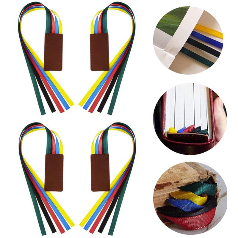 

Available Leather Ribbon Bookmark with Color Page Marker 37*3 cm коричневый