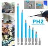 7PCS/Set Hex Shank Cross Bit Wear-resistant High Hardness Magnetic Screwdriver Bit Set Anti-Slip PH2 Screwdriver Bits