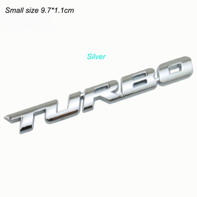 9,7*1,1 cm Auto Styling Auto Turbo Boost Laden Boosten 3D Metall Chrom Zink Legierung 3D Emblem Abzeichen Aufkleber Aufkleber Auto Zubehör