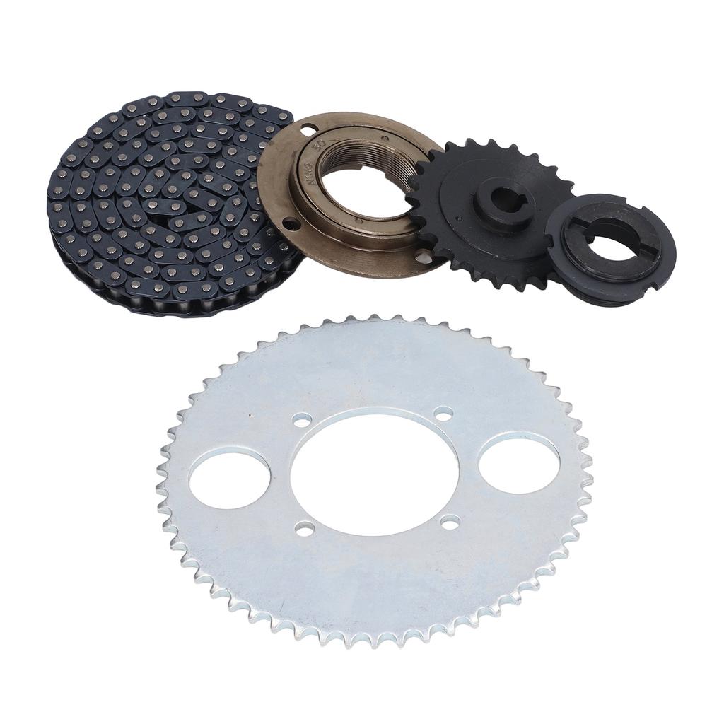 Chain and Sprocket Kit 54T 4 Holes Sprocket 25T Sprocket 116 Links Chain Flywheel Connector for Bike Accessories