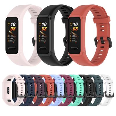 Řemínek k hodinkám Nastavitelný jednobarevný měkký silikonový sportovní náramek Náhradní řemínek pro Huawei Band 4 ADS-B29/pro Honor Band 5i ADS-B19
