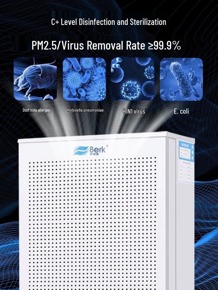 Belk D01 Industrial Air Purifier with Negative Ion Sterilization for Formaldehyde, Smoke, Particulate, and Dust Removal