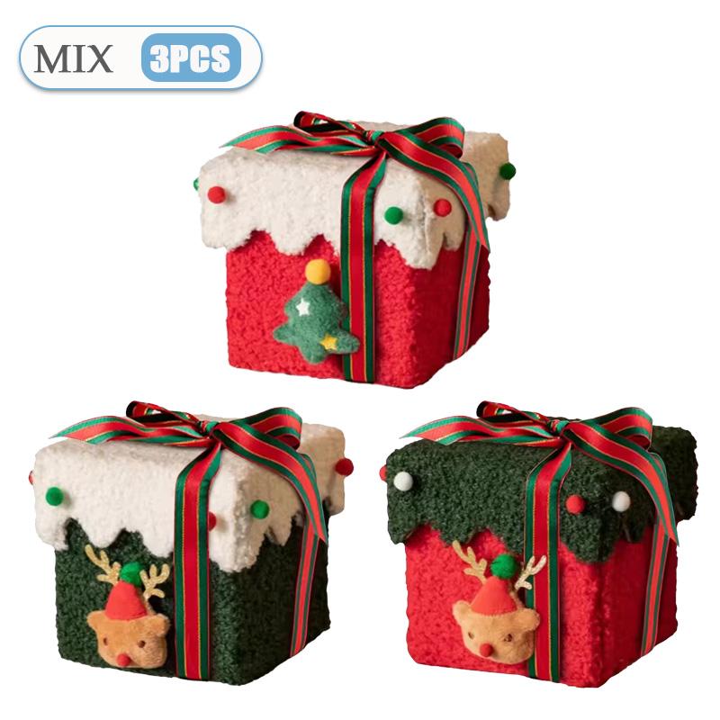 Cute Christmas Gift Box Christmas Eve Apple Packaging Box Creative Plush Fabric Decoration Gift Girlfriend Exquisite Apple Box