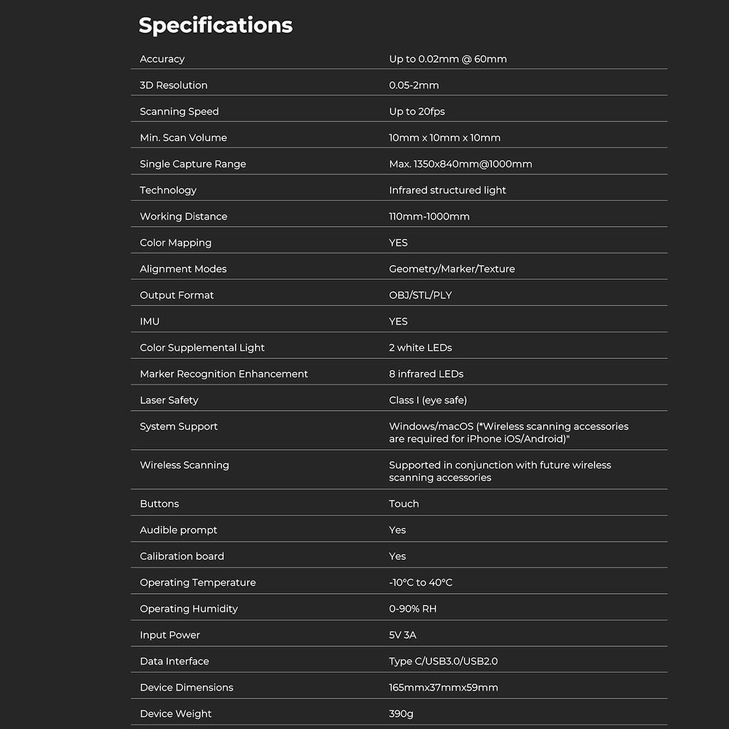 Creality 3D Scanner Otter for 3D Printing Reverse Engineering Handheld Scanner with 0.02mm Accuracy