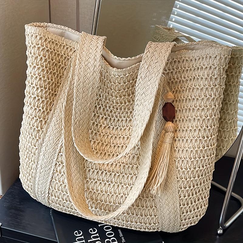 New women's straw shoulder bag tote bag