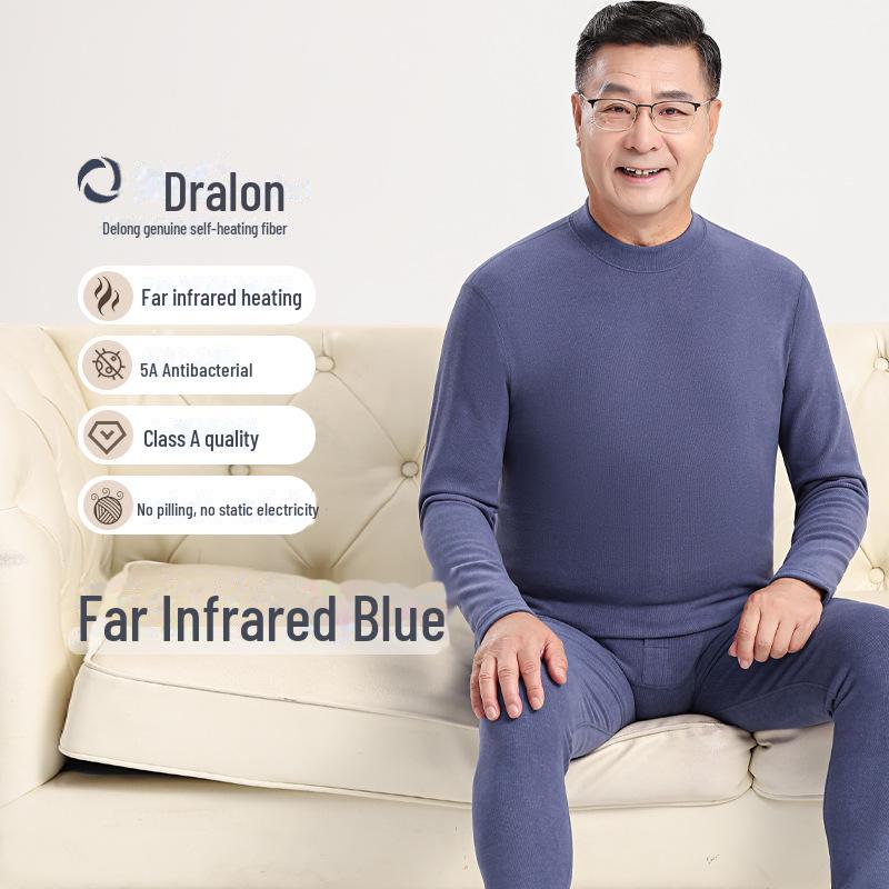 

Мужской термобелье из немецкого бархата: Антибактериальный, с круглым вырезом, большого размера, идеально подходит для людей среднего и пожилого возраста XXXL