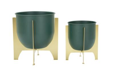 Vase Holder Grent Shet Set 2 Pcs Cm Ø 24,5X26-19X21
