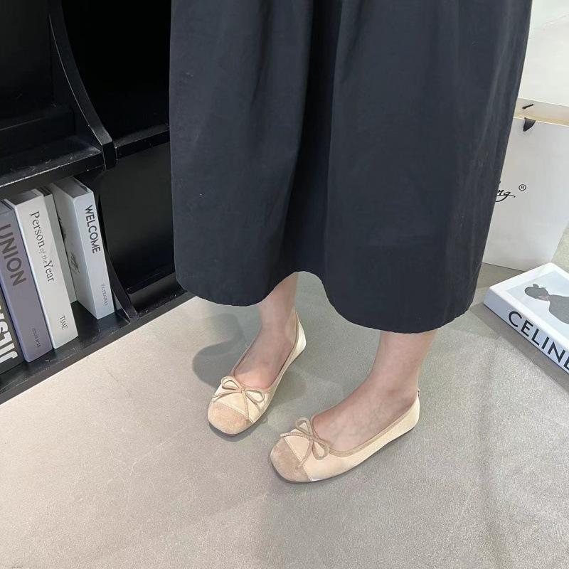 2025 spring and autumn new fashion flat-bottomed gentle French small single shoes women's shoes soft-soled ballet shoes