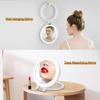 Rechargeable Magnifying Makeup Mirror 10X/1X Double Sided Lighted Travel Makeup Mirror with 3 Color Light Adjustable Rotation, LED Vanity Tabletop