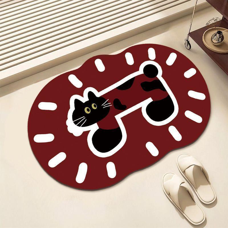 

ins ветер диатомовая грязь дом впитывающий коврик милый мультяшный коврик для ног нескользящий быстросохнущий коврик для пола, незаменимая вещь для ванной и туалета 40X60cm 15.7X23.6in