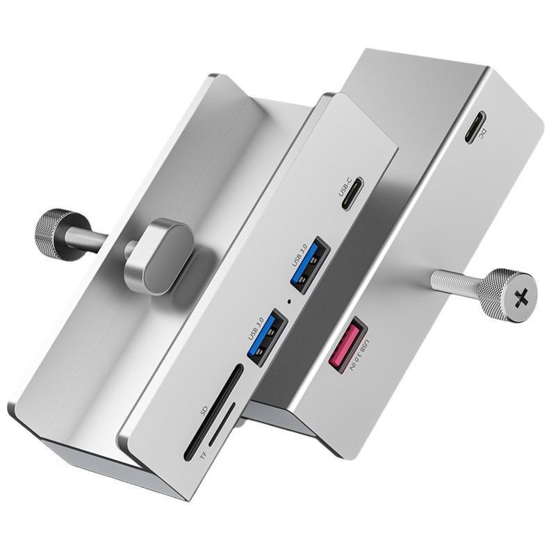 USB 3.0 Back-Clip-Hub mit Stromverteiler - 4-Port-Erweiterungsdock