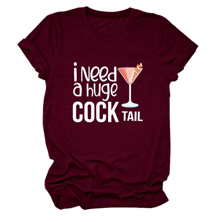I Need a Huge Trendy Plus Size Women's Crew Neck Short Sleeve T-shirt