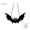 Outdoor Halloween Accessories Pumpkin Hanging Decor, Non-Woven Ghost Ornament with Light String, Spooky Decorations Door Wall Decor for Party