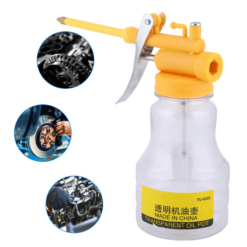 TU 0280 Transparent Oil Pot Bottle Machine Oil Pot Can Oil Sprayer 350g Hard Tube