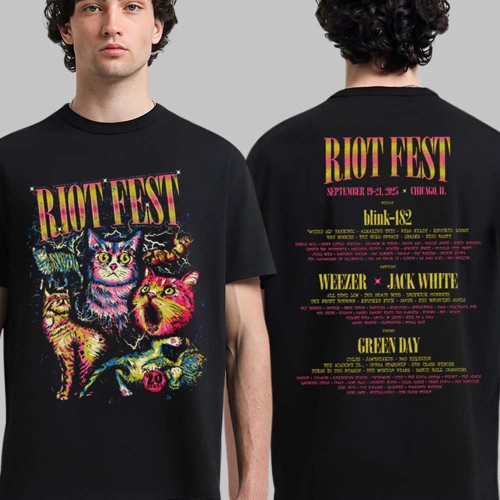 Riot Fest 2025 Douglass Park Chicago Merch On September 1921 Two Sided TShirt Unisex T-Shirt S