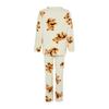 Ecru Multicolored Teddy Bear Wellsoft Tshirt-pants Knitted Pajama Set Thmaw24pt00191