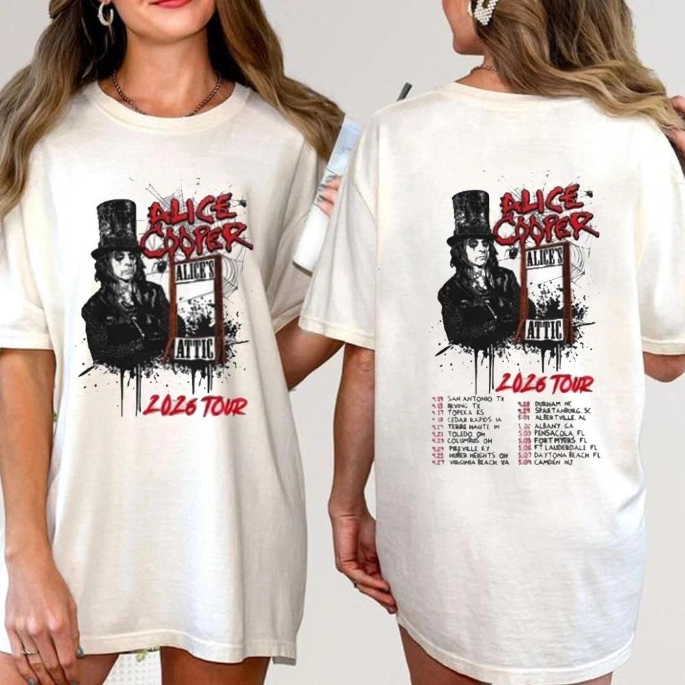 Retro Alice Cooper 2026 Tour Tee Alice Cooper Rock Tour Tshirt Alices Attic S