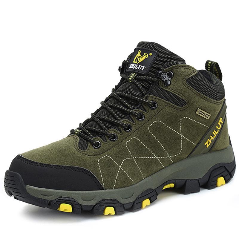 Qifeng Winter High-Top Mountaineering Shoes with Fleece Lining - Sizes 45, 46, 47