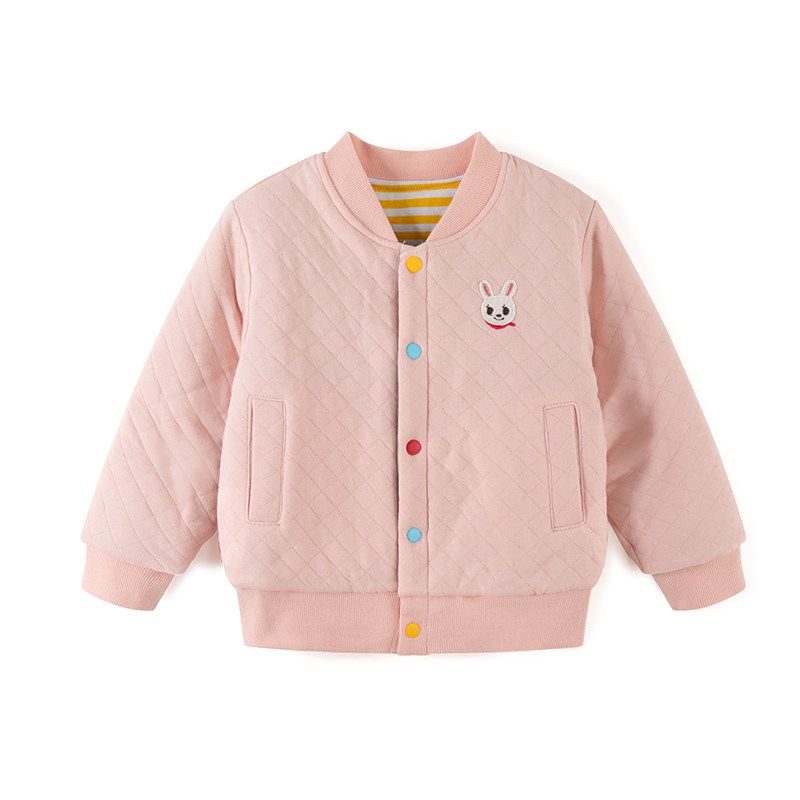 Winter Thickened Baby Girl Outerwear 90-Size 150 Cotton-Padded Jacket
