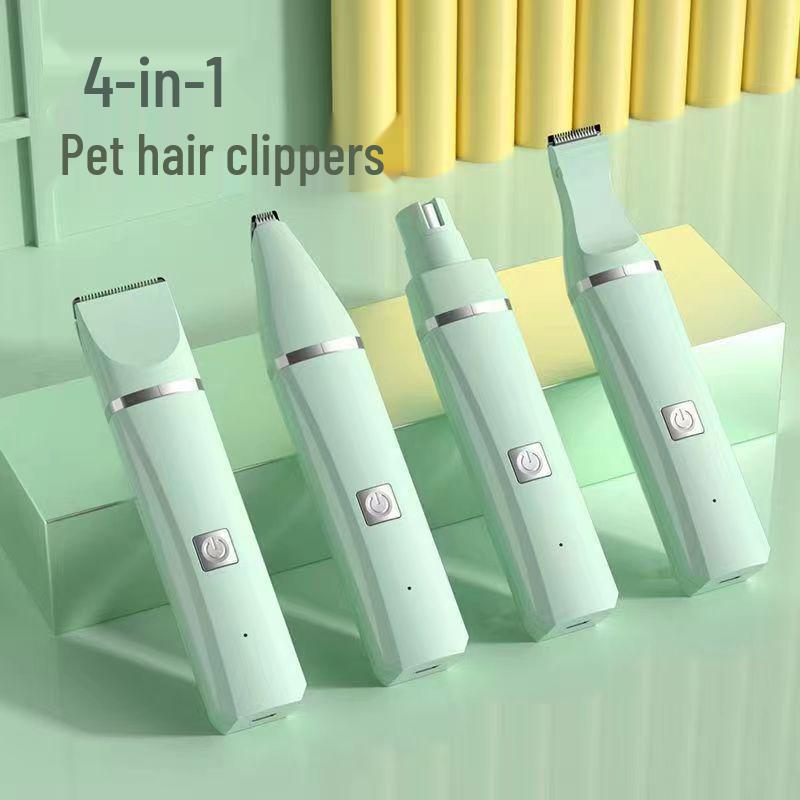 Pet Grooming Set: 4-in-1 Shaver for Dogs & Cats