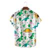 Funny Dinosaur Hawaiian Shirts 3d Print Casual Men Women Summer Beach Short Sleeve Blouse Fashion Men's Vocation Lapel Camisa
