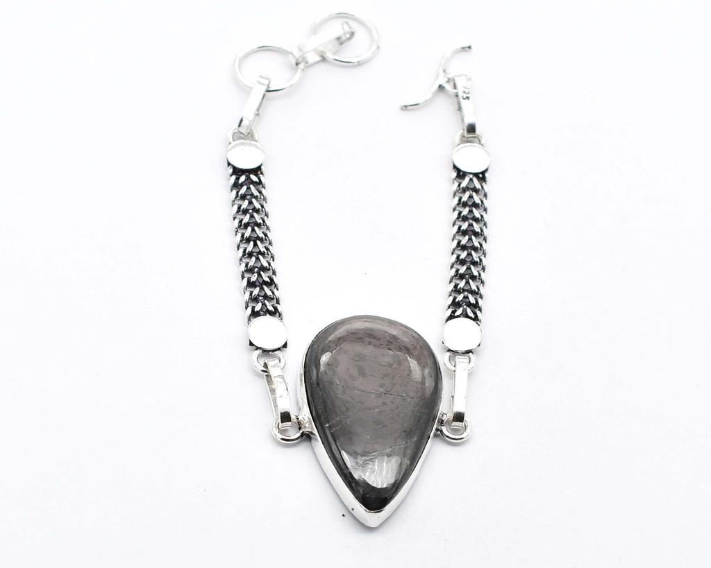 Black Rutile Gemstone Handmade Bracelet Jewelry 16 Gms BR 295