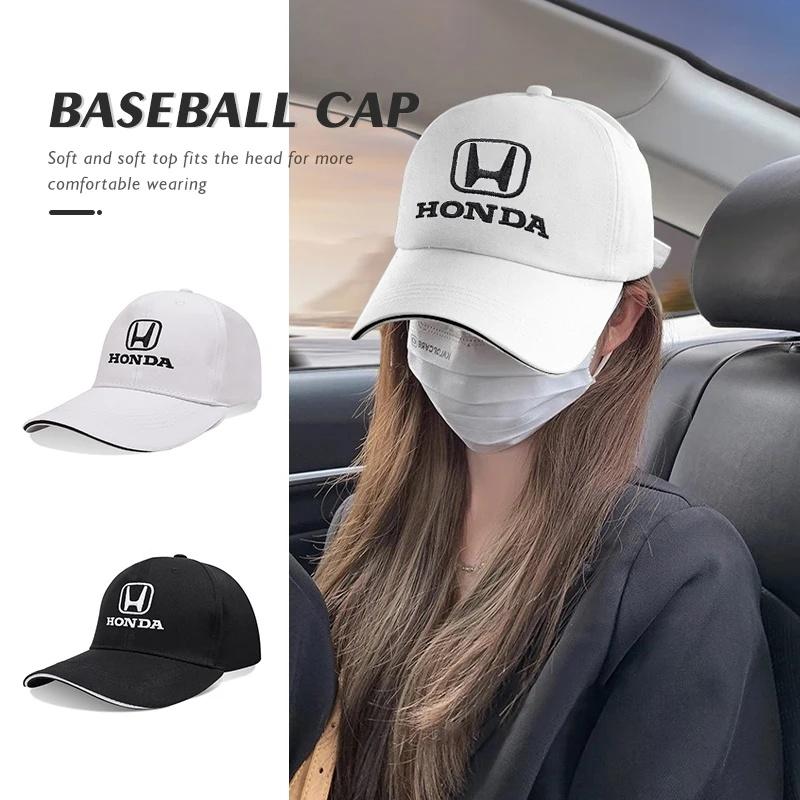 Honda Emblem Baseball Hat Men Women Adjustable Peaked Cap For Honda Civic Accord Crosstour Spirior Odyssey Avancier UR-V Sienna TO0