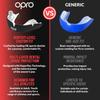OPRO Mouthguard Custom Sports Mouthpiece Made In England [Instant Fit] [Official Store] (Adult, UFC/Black & Silver)
