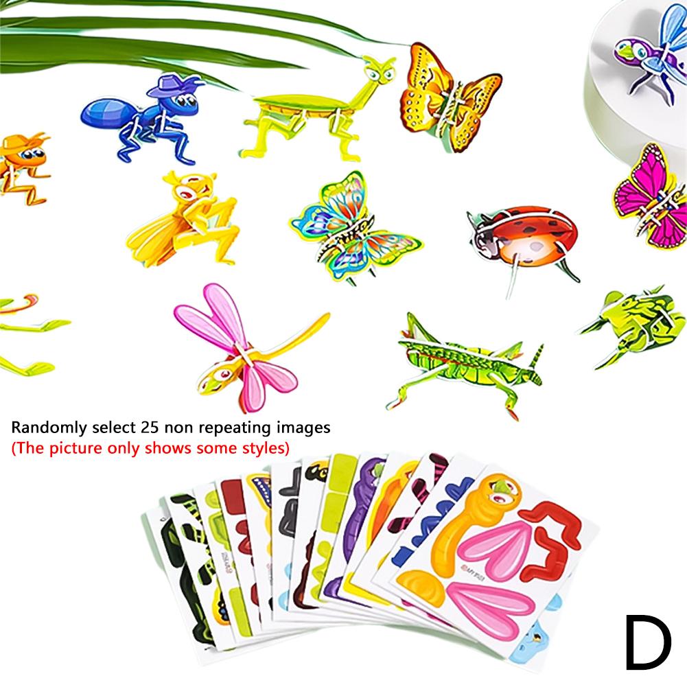 Детская бумажная 3D трехмерная головоломка с насекомыми — фото 10