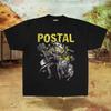 Postal Dude Humorous Action Graphic T-Shirt Black Video Game Tee with Postal Dude Weapons Crew Neck T-Shirt Female Male Clothing